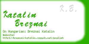 katalin breznai business card